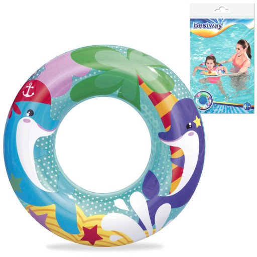 Bestway Nafukovací kruh na plávanie DELFIN 51c 36113