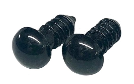 Bezpečnostné oká 12mm na hračky, čierne, 2 ks