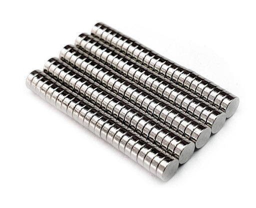 NEODYMOVÉ MAGNETY 6x2 mm 10 kusov okrúhly SILNÝ SILNÝ VALEC