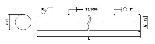VODIACA HRIADEĽ LINEÁRNE VEDENIE fi10 h6 500mm