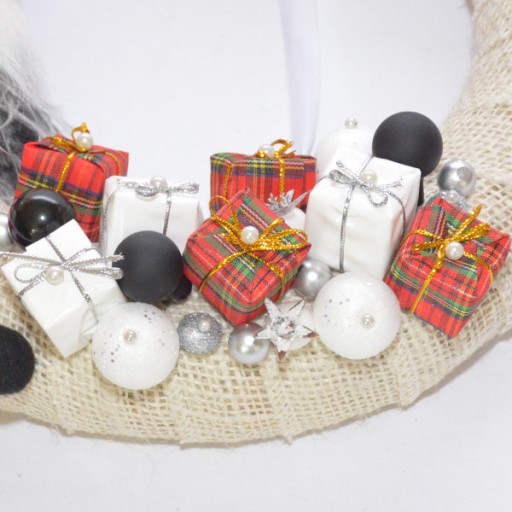 Darčekové darčeky piky tartan 4ks čelenka