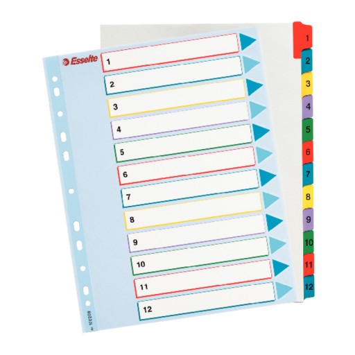 Deliace priečky na kartotéky A4/12 ESSELTE MYLAR MAXI