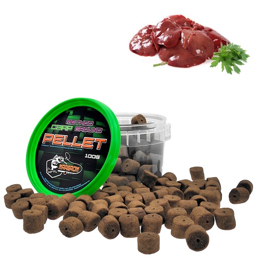 HÁČKOVÉ PELETY MARGROM 12mm 100g Pečeň