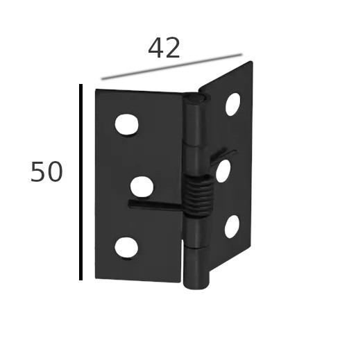 Čierny nábytkový pánt ZSS50 42x50 mm Domax 1 ks.