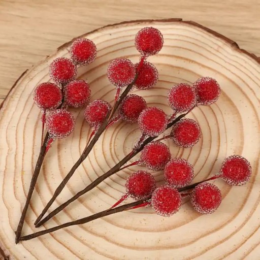 FROST RED UMELÝ Jarabina, 20 ks, ZÁVÄZOK, OZDOBY NA VIANOČNÝ STROMČEK, ČERKY