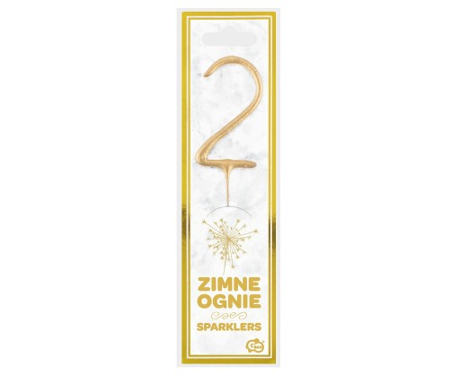 Prskavky číslo 2 - zlaté, 17 cm