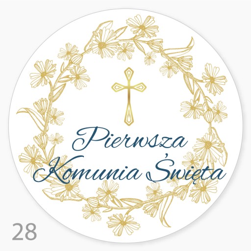 Nálepky PRVÉ SV. PRIJÍMANIE RUČNE VYROBENÉ 48 ks