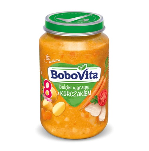 BoboVita večerná kytica zeleninová s kuracím mäsom 190g