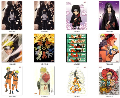 Plagát A3 Manga Anime Naruto VEĽKÝ VÝBER