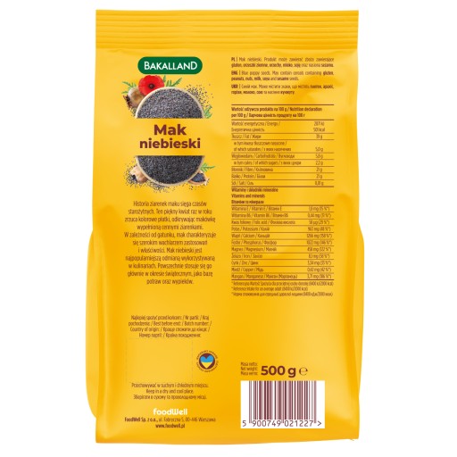 BAKALLAND Modrý mak, 500g