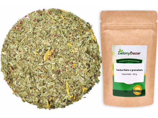 Vynikajúci čaj YERBA MATE S GRANÁTOVÝM JABLKÁM - 50g