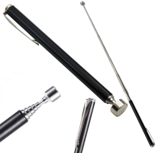 Teleskopický drapák s magnetickým magnetom