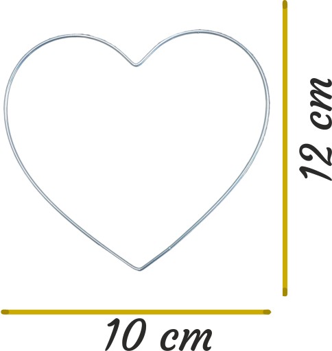 Kovová dekorácia STRIEBORNÉ SRDCE pre makramé, 12 cm