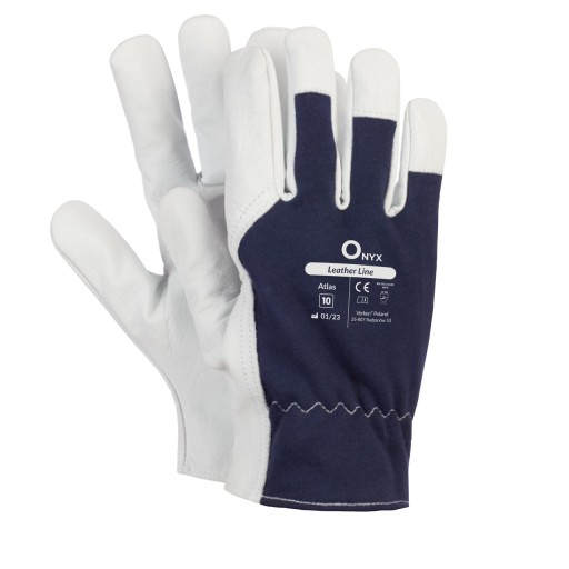 KOŽENÉ PRACOVNÉ RUKAVICE ONYX ATLAS R10 - XL 1 PÁR