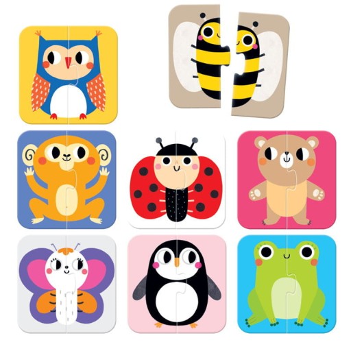 CZUCZU puzzle páry Aranžujem polovice ZVIERATÁ 18m+