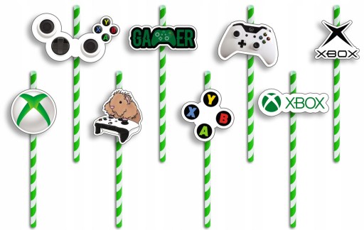 NARODENINOVÉ SLAMKY s POSTAVIČKAMI - KONZOLA XBOX NARODENINOVÉ VÍLY HRY - 8 ks.