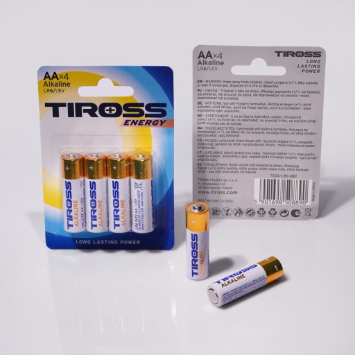Alkalická batéria Tiross AA (R6) 4 ks