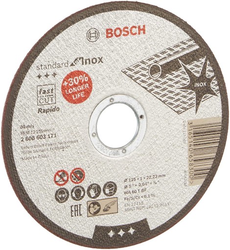 Bosch rezací kotúč 125x1,0x22,23mm 2608603171