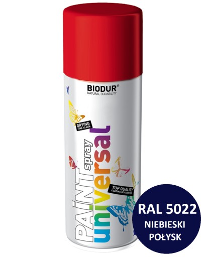 SMALTOVÁ FARBA SPREJ UNIVERZÁLNY AEROSOL BLUE zahmlený sprej 400 ml