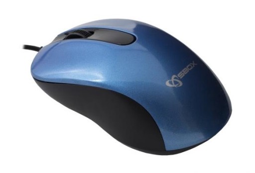 SBOX M-901BL modrá drôtová myš