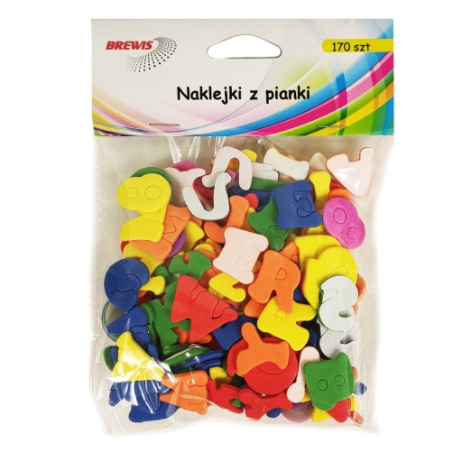 PENOVÉ NÁLEPKY z PVC 22 PÍSMEN A ČÍSEL