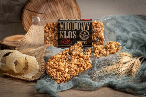 HONEY KŁOS tyčinka datle mandle sezamový zázvor 45g