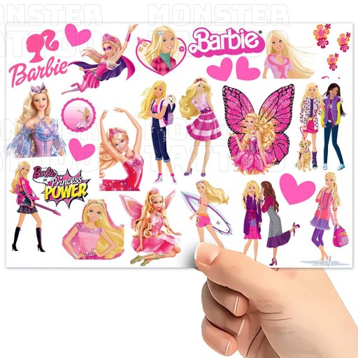 UMÝVAJÚCE DOČASNÉ TETOVANIE PRE DETI BARBIE DETI ORIGINÁLNE VZORY