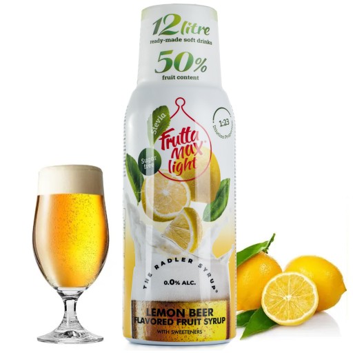 Fruttamax Radler Lemon Light sirup 500ml do sódy karbonátok BEZ CUKRU