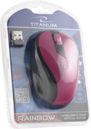 BEZDRÔTOVÉ 3D OPT. USB RAINBOW RUŽOVÁ
