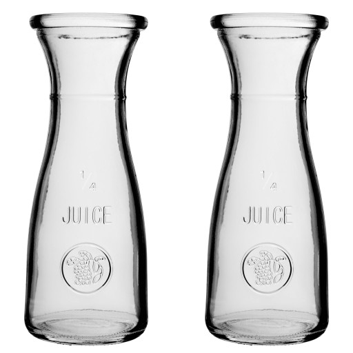 SKLENENÁ KARAFA NA VODU SKLENENÁ DŽVNA 250ml SADA LIMONÁDOVÝCH NÁPOJOV 2 ks.