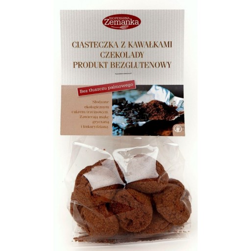 COOKIES S ČOKOLÁDOVÝMI KÚSKAMI, BEZLEPKOVÉ, BIO 100 g - ZEMANKA