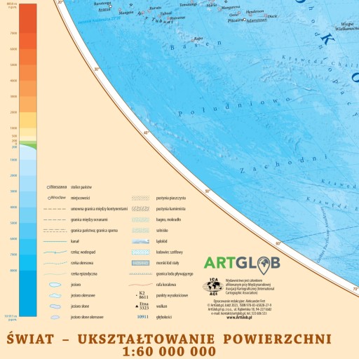 SVETOVÁ OBOJSTRANNÁ MAPA PODLOŽKY POL/PHYS