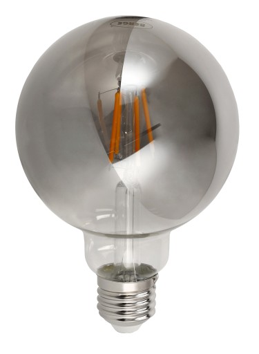 E27 LED žiarovka 6W 300lm 2200K Filament Smoke G95 Warm Color