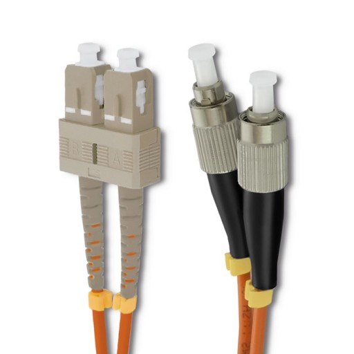 Qoltec SC/UPC - FC/UPC prepojovací kábel z optických vlákien | Multimode | 50/125 | 1 m