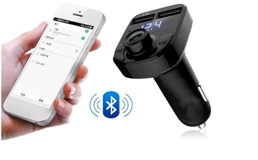 Vysielač pre osobné autá 12V, nákladné autá 24V, 2xUSB, Hands-free sada