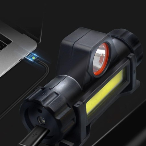 HLAVOVÁ LAMPA S MAGNETOVOU HLAVOU LAMPA 4v1 COB LAMPA