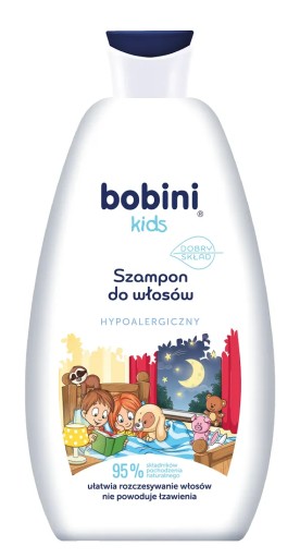 BOBINI KIDS Detský šampón na vlasy HYPOALERGICKÝ, 500 ml