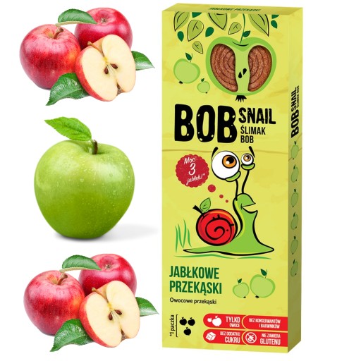 BOB SNAIL slimák Jablko 30g snack pre deti