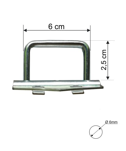 Háčik na perforovanú stenu, rukoväť 6cm x 2,5cm
