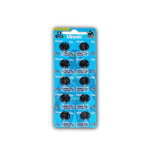 10 x L1154F Vinnic AG13 G13 A76 LR44 V13GA batéria