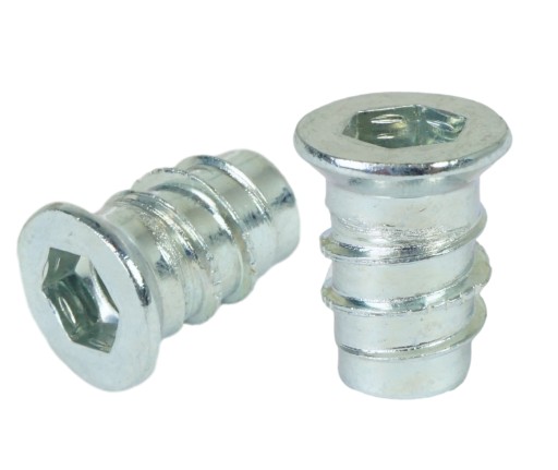 10x M6 x 15 mm nábytkové dvojzávitové nábytkové vybranie na skrutku do dreva