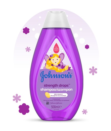 JOHNSON'S Strength Drops šampón pre deti s vitamínom E 500ml