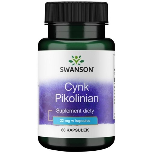 SWANSON ZINC PICOLINATE 22 mg 60 kapsúl.
