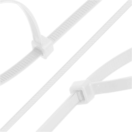 100x sťahovacie pásky Káblové pásky Zipsy 4,8 x 250 mm Silné UV sťahovacie pásky