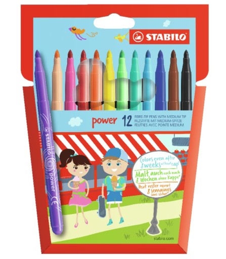Fixky STABILO POWER 12 farieb