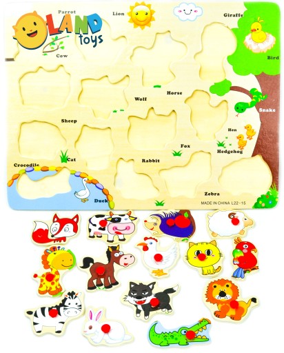 LT307 PUZZLE DREVENÉ ZVIERATKÁ ŠPIČKY