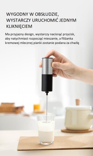 Moderný napeňovač mlieka