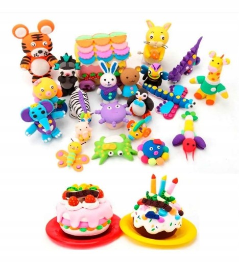 Plastic Clay Magic Foam Clay Creativity Super Clay 36 ks farieb