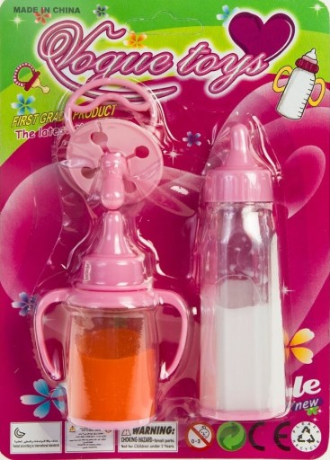 Magické miznúce fľašky pre bábiky + cumlík