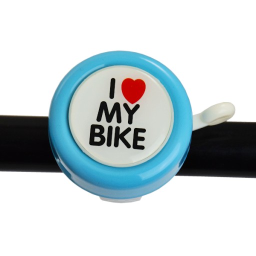 OCELOVÝ BIKE ZVON MILUJEM SVOJ BICYKEL MODRÁ